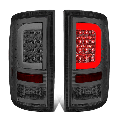 2009-2017 Ram 1500 2500 Truck LED C-Tube Bar Tail Brake Light Lamp Set Smoke