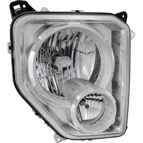 Headlight For 2008-2012 Jeep Liberty Right Chrome Housing With Fog Light CAPA