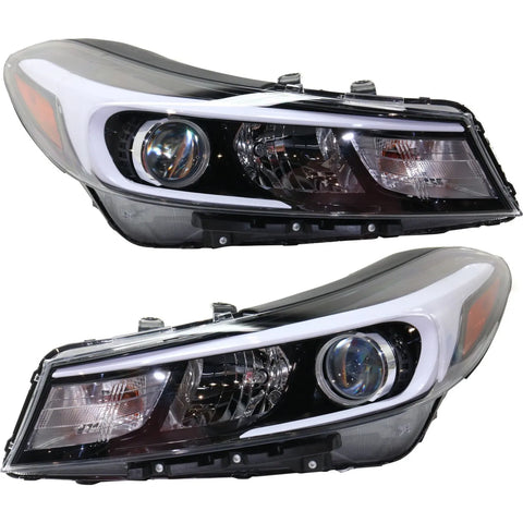 Headlight Set For 2017-2018 Kia Forte Left and Right With Bulb 2Pc