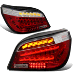 08-10 BMW E60 Sedan Red/Clear Lens OLED Sequential Turn Signal Tail lights