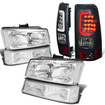 03-07 SILVERADO CHROME HEADLIGHT+CLEA