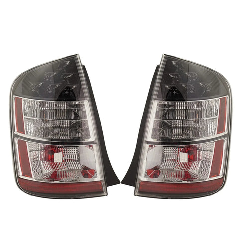 Halogen Tail Light Set For 2004-2005 Toyota Prius Clear/Red Lens w/ Bulb 2Pcs