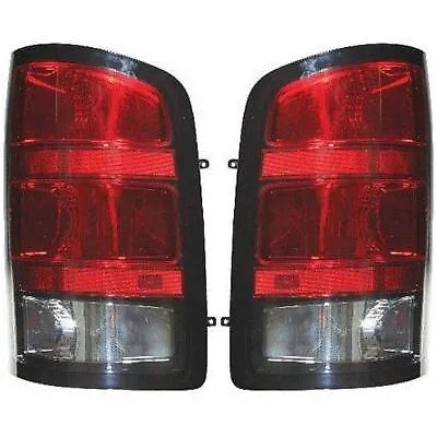 Set of 2 Tail Light For 2007-2010 GMC Sierra 1500 Denali LH & RH w/ Bulb