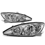 02-04 Camry Xv30 Pair Chrome Housing Clear Side Corner Headlight/Lamp Set