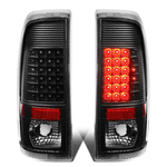 1999-2007 d F250 Super Duty F150 Full LED Tail Brake Light Lamp Set Black