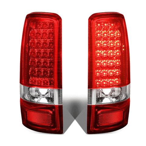 2000-2006 Suburban Yukon XL 1500 2500 Full LED Tail Light Brake Lamps Red