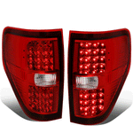 2009-2014 d F150 Truck Pair Full LED Tail Brake Lights Reverse Lamp Red