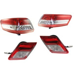 Taillights Taillamps Brake Lights Inner & Outer Kit Set of 4 for Toyota Camry