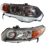 Headlight Set For 2006 2007 2008 2009 Honda Civic Coupe Left and Right 2Pc