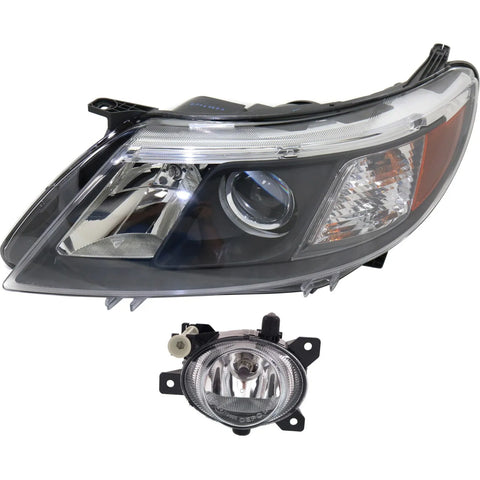 Headlight Kit For 2008-2010 Saab 9-3 Driver Side Clear Lens Halogen