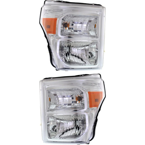 Headlight Set For 2011-2016 Ford F-250 Super Duty Left and Right CAPA With Bulb