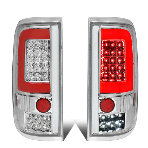 2004-2008 d F150 Lobo Red LED Tube Bar Tail Brake Light Reverse Lamp Set