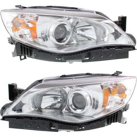 Headlight Set For 2012-2014 Subaru Impreza Left and Right With Bulb CAPA 2Pc