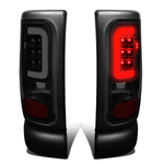 1994-2002 Dodge Ram 1500 2500 3500 LED C-Tube Tail Brake Light Lamps Tinted