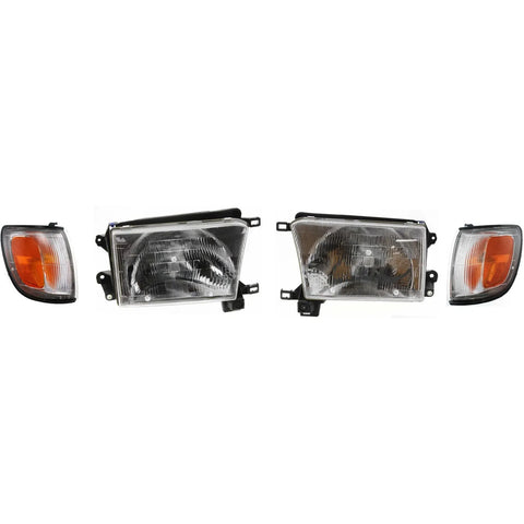 Headlight Kit For 1996-1997 Toyota 4Runner Left and Right 4pc