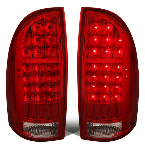 2005-2015 Toyota Tacoma Pickup Full LED Tail Brake Light Stop Lamp Set Red