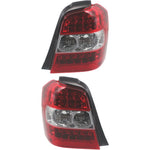 Halogen Tail Light Set For 2006-2007 Toyota Highlander Hybrid Clear/Red 2Pcs