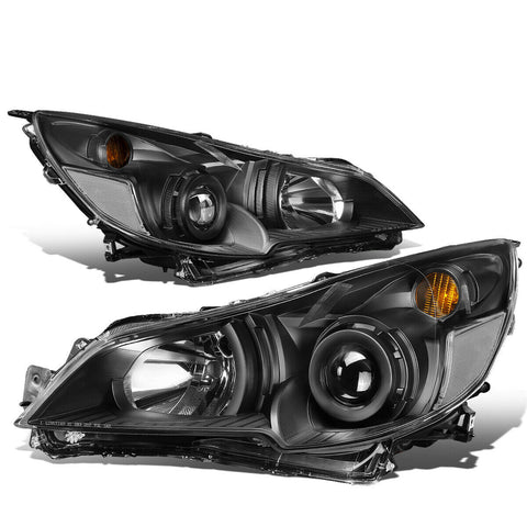 10-14 Outback/Legacy Black Housing LED Clear Side Mark Projector Headlight