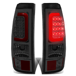 2003-2007 Silverado Sierra Red LED C-Tube Bar Tail Brake Light Lamps Smoked