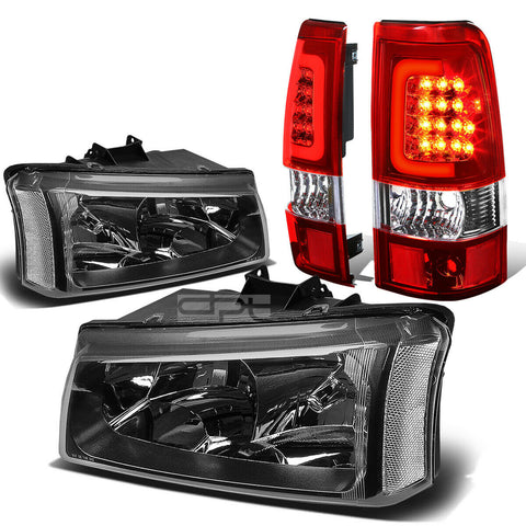 03-07 SILVERADO BLACK+CLEAR CORNER HEADLIGHT+CHRO