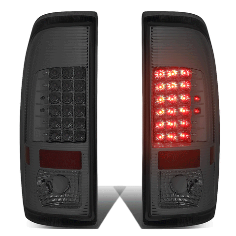 1999-2007 d F250 Super Duty F150 LED Tail Brake Light Lamp Set Smoked