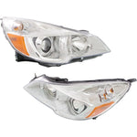 Headlight For 2013-2014 Subaru Outback Pair LH and RH Chrome CAPA