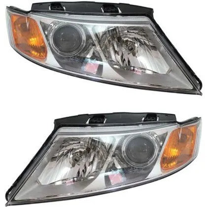 Headlight Set For 2009-2010 Kia Optima Left and Right With Chrome Bezel 2Pc