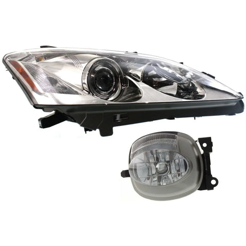 Headlight Kit For 2007-2009 Lexus ES350 Passenger Side Clear Lens Halogen