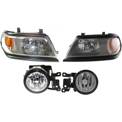 Headlight Kit For 2000-2004 Mitsubishi Montero Sport Left and Right 4Pc