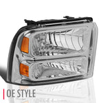 05-07 d Super Duty F250 OE Style Headlight Lamp Right FO2503217 Chrome