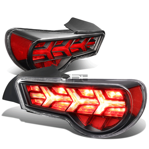 [LED Sequential Arrow]  2013-2017 Scion FRS Red Signal Black Tail Light/Lamp