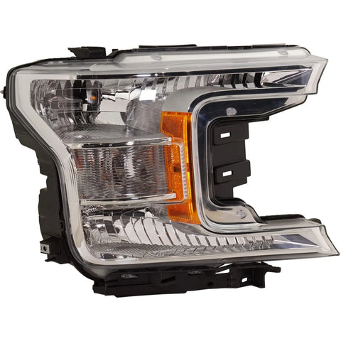 Headlight Assemby For 2018-2020 Ford F-150 Right Side Halogen Crew Cab With Bulb