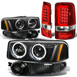 YUKON DENALI BLACK HALO PROJECTOR HEADLIGHT+BUMP