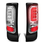 1994-2002 Dodge Ram 1500 2500 3500 LED C-Tube Tail Brake Light Lamps Chrome