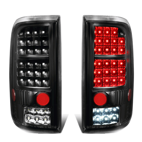 2004-2008 d F150 Lobo Pair Full LED Tail Brake Light Reverse Lamps Black