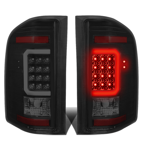 2007-2014 Chevy Silverado 1500 2500 LED C-Shape Tail Brake Light Lamp Tinted