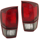 Tail Light Set For 2018-2021 Toyota Tacoma Left and Right Clear/Red Halogen