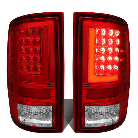 2009-2017 Ram 1500 2500 3500 Pair LED L-Tube Bar Tail Brake Light Lamp Red