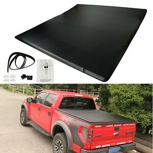 For 2014-2019 Chevy Silverado / GMC Sierra Truck Bed Tonneau Cover 4-FOLD 6.5FT