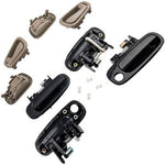 Complete 8pcs Black Beige Outer Inner Door Handle for Toyota Corolla 1998-2002