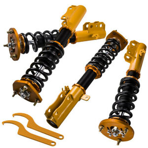 4x Complete Shock Absorber Strut Coil Spring For Toyota Camry 97-01 Adj Height