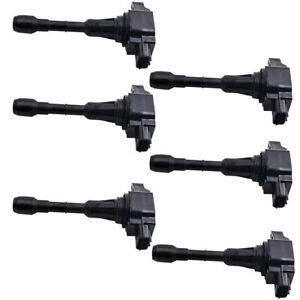 UF550 Set of 6 Ignition Coil for Infiniti Nissan V6 V8 3.5L 5.0L 6 Cyl 2007-2012