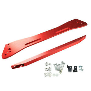 Rear Tie Bar Subframe Brace + Lower Tie Bar For Honda Civic 92-95 CX DX 1.6L Red