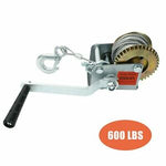 600 LBS Steel Cable Hand Winch Crank Gear Winch ATV Boat Trailer Heavy Duty