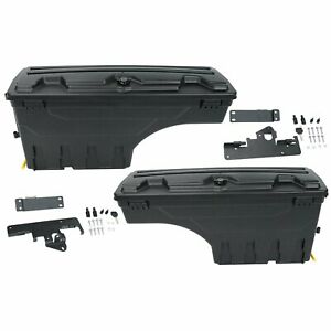 Pair Truck Bed Storage Box Toolbox ABS Rear Left+Right For 05-20 Toyota Tacoma