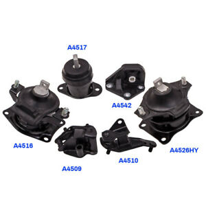 6pcs Engine Motor & Transmission Mounts For Honda Accord 2.4L 03-07 Auto Trans