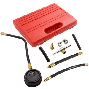 Fuel Injection Pump Injector Tester Pressure Gauge Gasoline Fitting Tool Kit