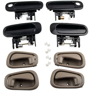 Outside & Inside Front Rear Door Handle Kit for Toyota Corolla 77563 69210-02040