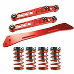 1-4" Coilover Spring Rear Lower Control Arm Sunframe Bar Red For 1992-1995 Civic