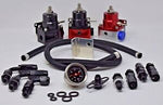 Adjustable Aero EFI Fuel Pressure Regulator Kit W/ 160PSI Oil Gauge AN-6 Hoses